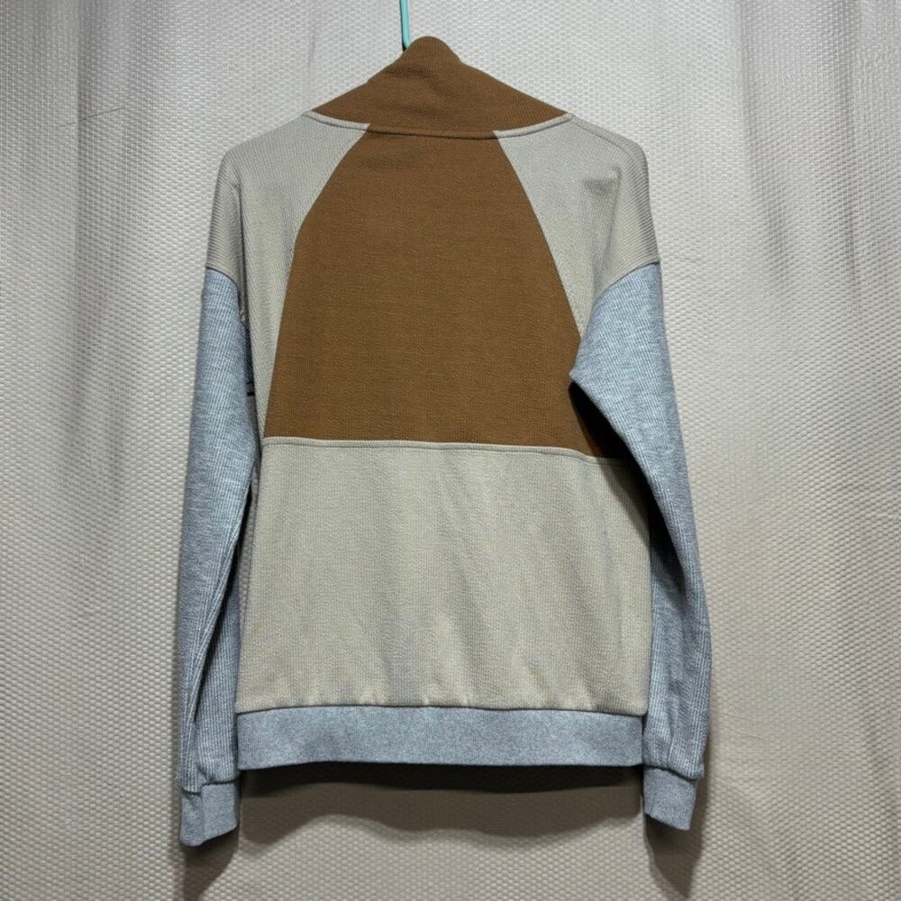 Hem & Thread Women's Colorblock Half Zip Pocket Pullover Sweatshirt Small - Picture 9 of 9